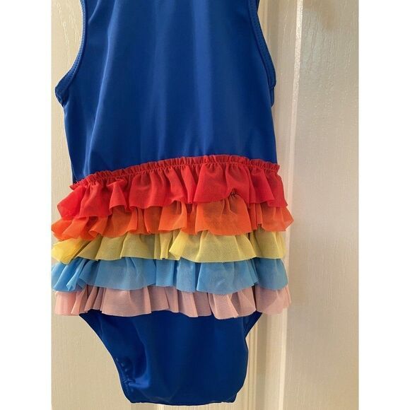 Hanna Andersson Sunblock Rainbow Ruffle One Piece Swimsuit Size 70 6-12 Mos NWT - Picture 7 of 7